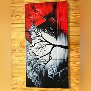 This is a 3-piece canvas art set